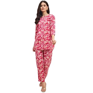 Truvon Fashions Women Cord Set Kurta and