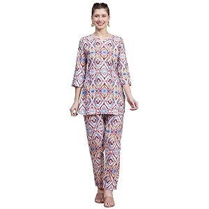 Truvon Fashions Women Cord Set Kurta and
