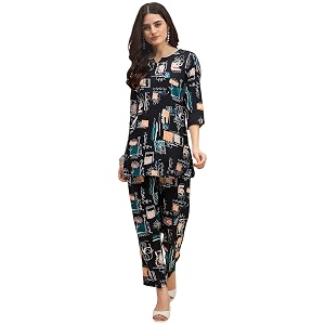 Truvon Fashions Women Cord Set Kurta and