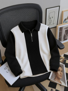 Try This Boys Colorblock Cotton Blend Regular