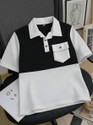 Try This Boys Colorblock Cotton Blend Regular