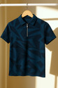 Try This Colorblock Men Polo Neck Blue