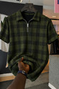 Try This Colorblock Men Polo Neck Green
