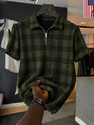 Try This Colorblock Men Polo Neck Green