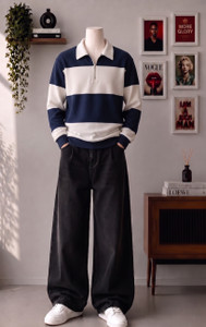 Try This Colorblock Men Polo Neck Multicolor