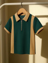 Try This Colorblock Men Polo Neck Multicolor