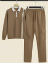 Try This Men Colorblock Brown Night Suit