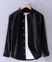 Try This Men Solid Casual Black Shirt
