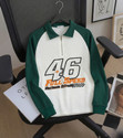 Try This Printed Men Zip Neck Orange