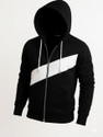 Try This Solid Men Hooded Neck Black