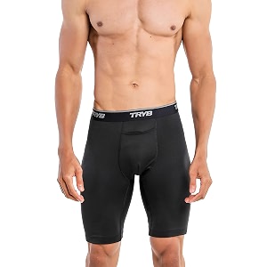 tryb mens compression shorts amp pants  sports innerwear for gym running amp training  quick dry breathable 4-way stretch moisture wicking anti-chafing muscle support athletic wear with pocket