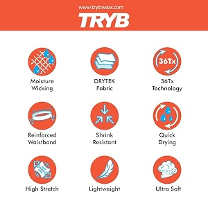 tryb mens compression shorts amp pants  sports innerwear for gym running amp training  quick dry breathable 4-way stretch moisture wicking anti-chafing muscle support athletic wear with pocket