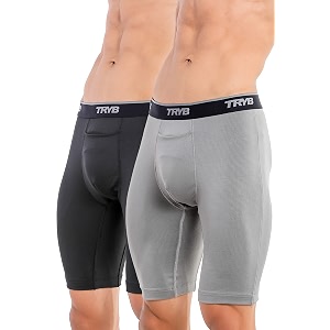 tryb mens compression shorts amp pants  sports innerwear for gym running amp training  quick dry breathable 4-way stretch moisture wicking anti-chafing muscle support athletic wear with pocket