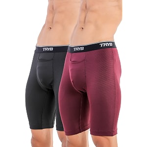 tryb mens compression shorts amp pants  sports innerwear for gym running amp training  quick dry breathable 4-way stretch moisture wicking anti-chafing muscle support athletic wear with pocket