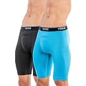 TRYB Men’s Compression Shorts &amp; Pants | Sports Innerwear for Gym, Running &amp; Training | Quick Dry, Breathable, 4-Way Stretch, Moisture Wicking, Anti-Chafing Muscle Support Athletic Wear with Pocket