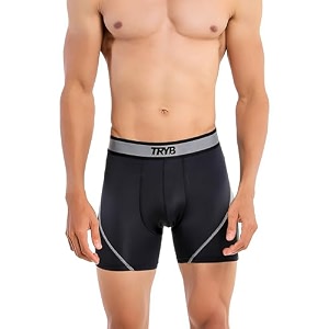 tryb sports underwear for men  stretchable active-h trunk semi compression shorts  trunks for running amp gym workout  quick dry breathable amp anti chafing  sports innerwear boxers