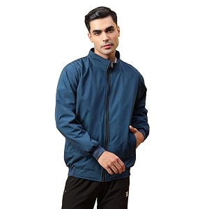 trybex men polyester winter wear full sleeves solid sports gym regular fit track jacket for stylish casual winter wear