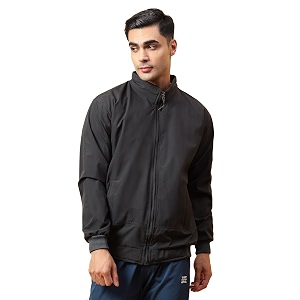 trybex men polyester winter wear full sleeves solid sports gym regular fit track jacket for stylish casual winter wear