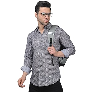 TryBuy Luxe Edition Mens Linen Casual Printed