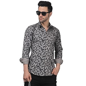 TryBuy Unique Elegant Mens Cotton Casual Printed