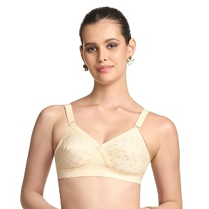 TRYLO Women Bra Cotton Non-Padded