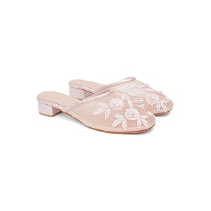TRYME Embellished Block Heel Mules for Women