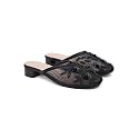TRYME Embellished Block Heel Mules for Women