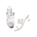 TRYME Fancy Embroidery Kitten Heel Sandal Stylish