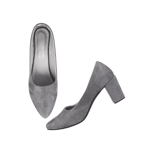 TRYME TrendyFashion Pointed Pump Block Heel Sandals