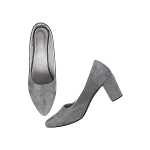 TRYME TrendyFashion Pointed Pump Block Heel Sandals