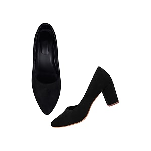 TRYME TrendyFashion Pointed Pump Block Heel Sandals