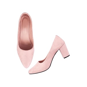 TRYME TrendyFashion Pointed Pump Block Heel Sandals