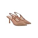 TRYME Women Pointed Toe Stone Embellishment Slingback