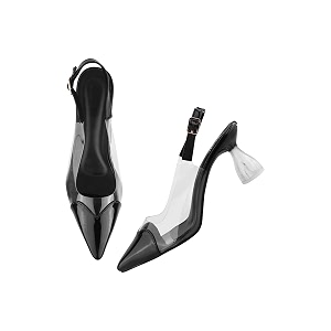 TRYME Trendy Ravishing Transparent Close Toe Pointed