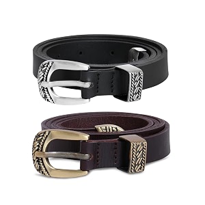 trysco full grain leather belt for girlswomen39s  multipurpose adjustable belt  width-18 mm