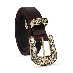 trysco pure genuine leather girlswomen multi purpose belt waist size-24-46 width-23mm