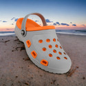 TRZ Men Clogs Sandal (Orange , 11)