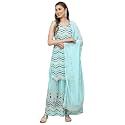 Women39s Georgette Embroidered Kurti And Skirt with