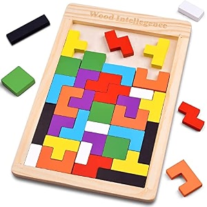 ts with techsun wooden puzzle for toddlers 40pcs multicolor classic style educational puzzle game age 3