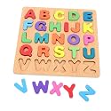 TS WITH TECHSUN Wooden Puzzles for Toddlers for Kids Preschool Learning Toys, Montessori Toddler Puzzles, Alphabet, Number, Shape for Kids 2-4 Years Old (Alphabet Puzzle)
