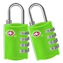 TSA Luggage Locks 2 Pack – 4-Digit Steel – Green