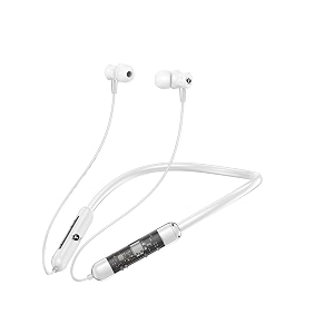 tsel transparent voice changer wireless neckband with 36hrs playtime hd sound quliaty white