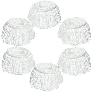 tsmine microfiber mop replacement head - universal spin mop heads refills for floor cleaning standard replacement for hurricane mopnado round shape mop handle