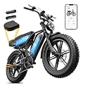 TST Electric Bike for Adults, 48V 15/30 Ah Battery, 65/100 Miles Range