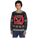 Tstars Kids Ugly Christmas Sweater Dino Gamer Swishmas Boy Girl Holiday