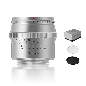 ttartisan 50mm f12 aps-c manual focus sliver lens for sony e mount camera like a5000 a5100 a6000 a6100 a6300 a6400 a6500 a6600 nex-3 nex-3n nex-3r nex-5t nex-5r nex