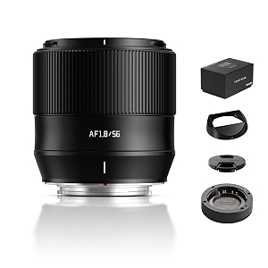 ttartisan auto focus 56mm f18 fx-mount prime lens for aps-c mirrorless digital camera compatible with x-a1 x-a10 x-m1 x-h1 x
