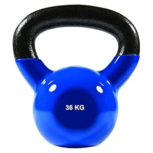 vinyl coated solid kettlebell for home gym 36 kg