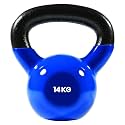 Vinyl Coated Solid Kettlebell for for Home Gym, 14 Kg