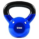 Vinyl Coated Solid Kettlebell for for Home Gym, 12 Kg